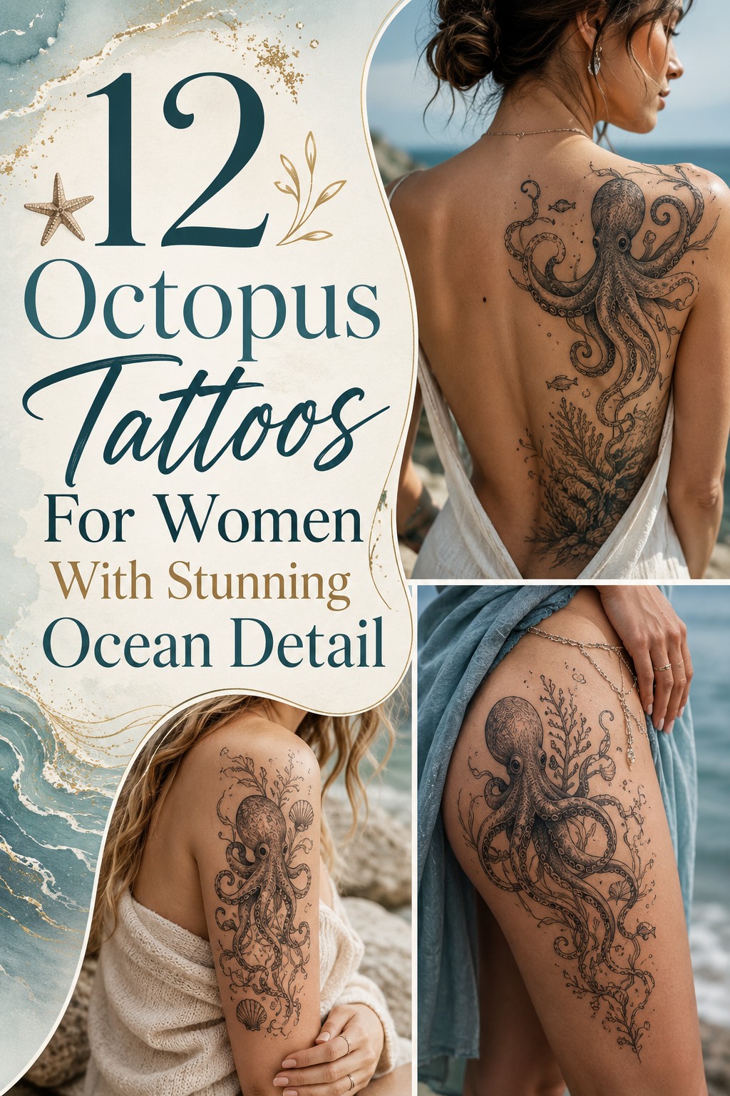 12 Octopus Tattoos For Women With Ocean Detail