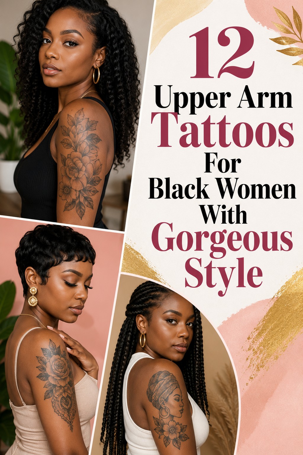 Budget-friendly upper arm tattoos for Black women